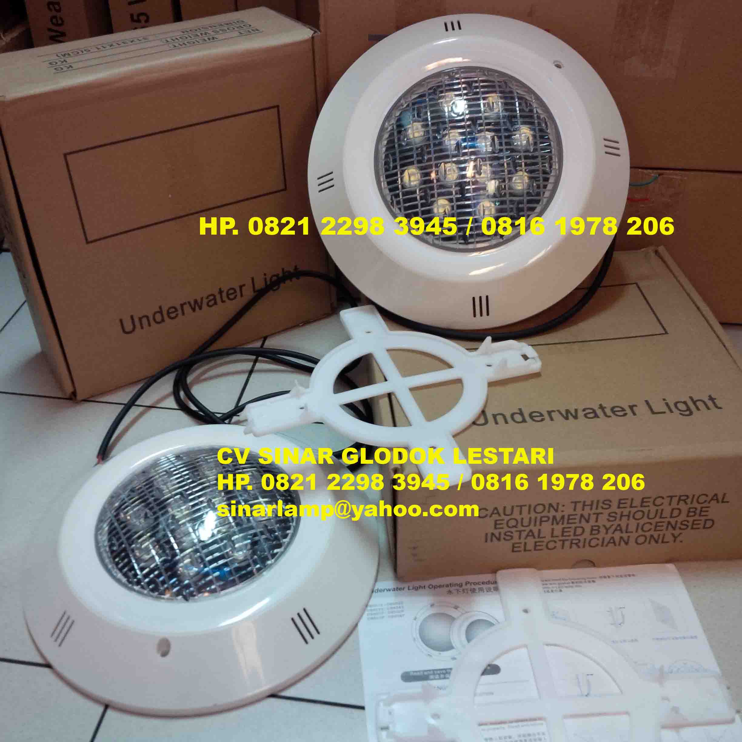 Lampu Kolam Renang Bulat 12W IP68 Cahaya Putih